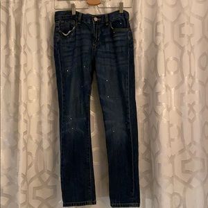 Boyfriend Skinny, Dark Blue, Dotted-detail